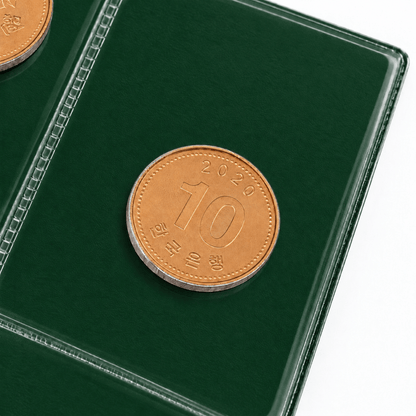Complete set of collectible North Korean won (blue)