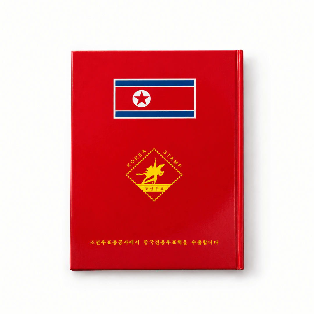 Collection of original North Korean stamps with effigies of Kim Jong-Il, Kim Il-Sung