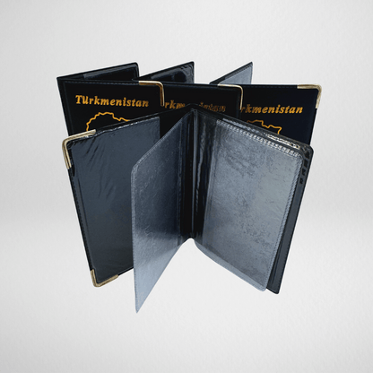 Autentico portadocumenti con errore di stampa (Silhouette dell'Africa)