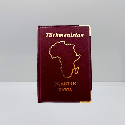 Autentico portadocumenti con errore di stampa (Silhouette dell'Africa)