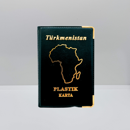 Autentico portadocumenti con errore di stampa (Silhouette dell'Africa)