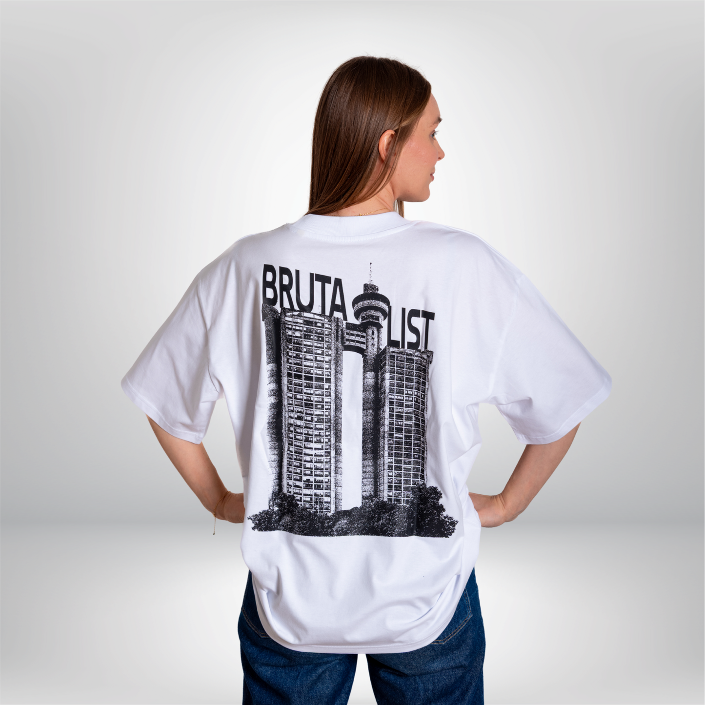 T-Shirt Oversize: Brutalist - Genex Tower
