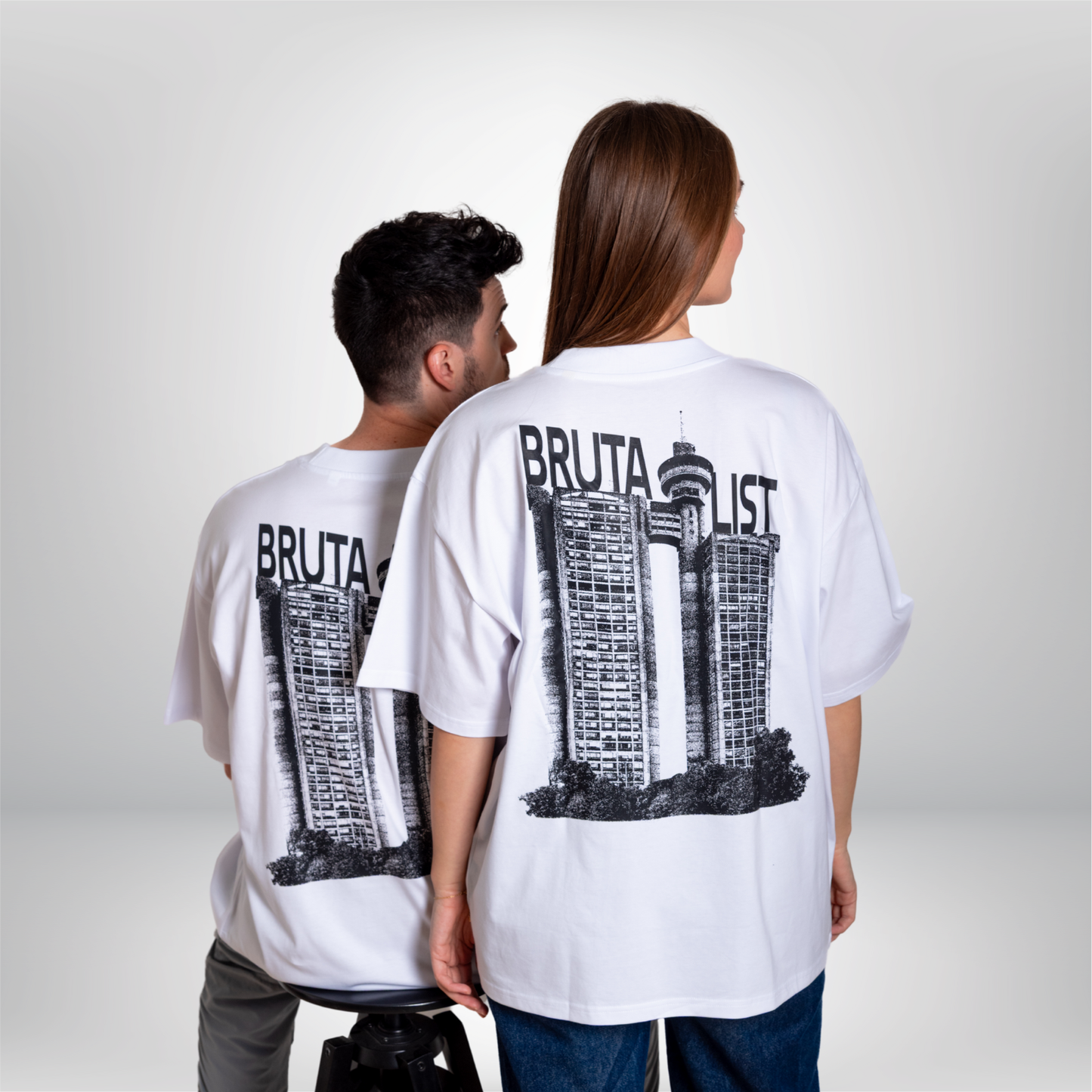T-Shirt Oversize: Brutalist - Genex Tower