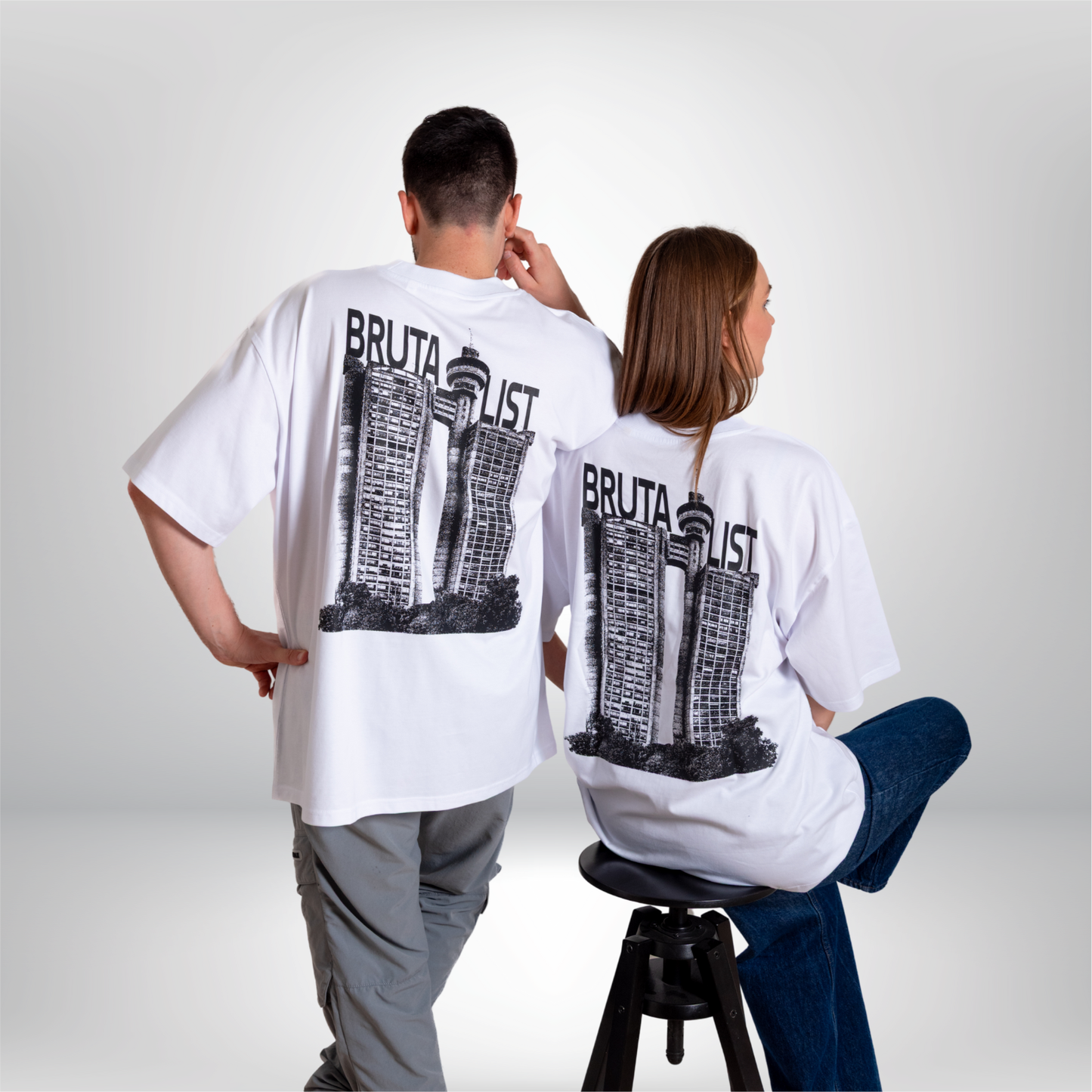 T-Shirt Oversize: Brutalist - Genex Tower