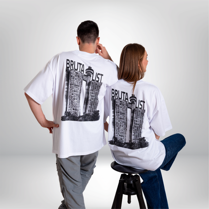 T-Shirt Oversize: Brutalist - Genex Tower