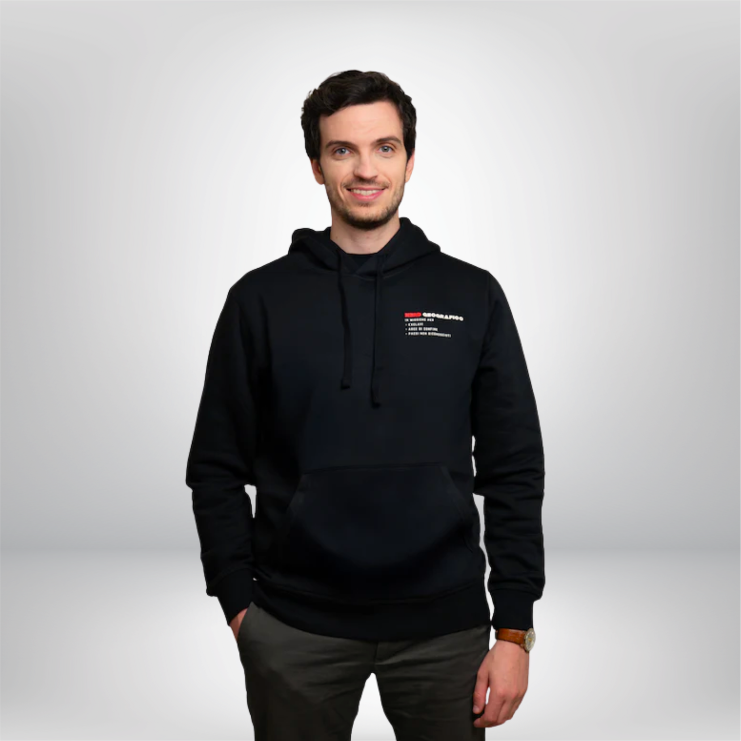 Felpa con cappuccio: Nerd geografico