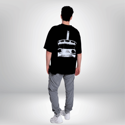 T-Shirt Oversize: Brutalist - Buzludzha (nera)
